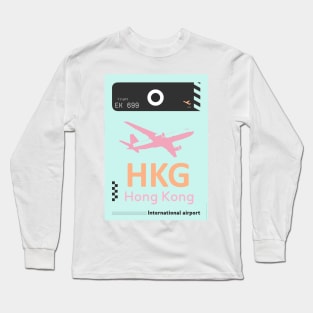 HKG Hong Kong airport tag 3 Long Sleeve T-Shirt